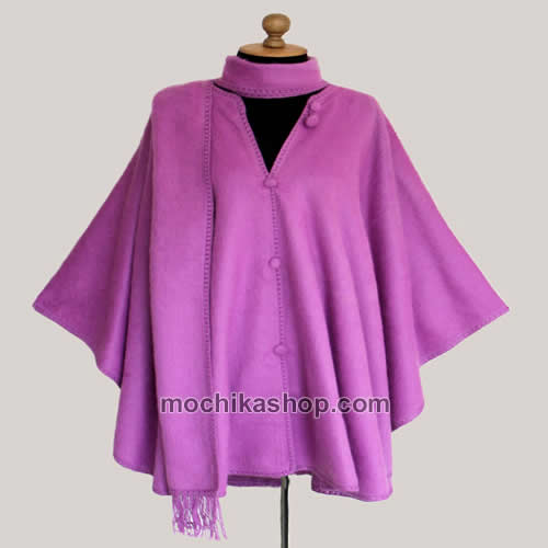 01 Gorgeous "Camargo" Alpaca Wool Cloak , Butterfly Design