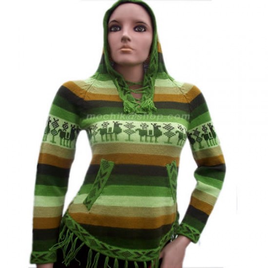 12 Pretty Peruvian Hoddie Sweaters Alpaca Wool Shakira Design