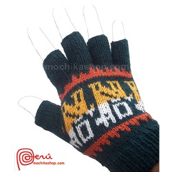 10 Wholesale Multicolor Peruvian Alpaca Wool Fingerless Gloves