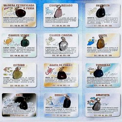 12 Pretty Gemstone Amulets , Assorted Pendants