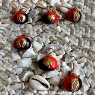 100 Beautiful Huayruro Seed Beads Amulet Pendant