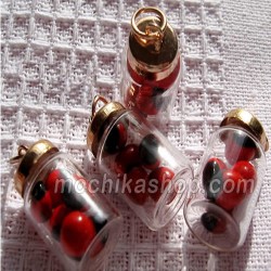 100 Precious Huayruro Seeds Amulet in small Bottle