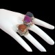 12 Amazing Quartz Agate Stone Rings, Assorted Colors & Design