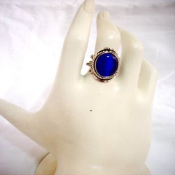 Lot 24 Cat's Eye Glass Stone Rings, Assorted Design & Colors