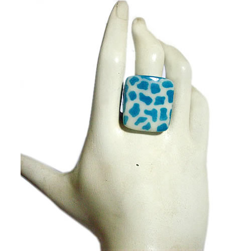 50 Gorgeous Tagua Nut Seed Rings, Mixed Color Animal Print Design