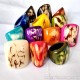 24 Nice Tagua Nut Seeds Rings, Crust Aged Designs Mixed Colors