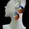 Lot 24 Peruvian Bamboo Earrings Donuts Design Mixed Images