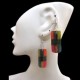 Lot 24 Nice Bamboo Earrings Assorted Colors