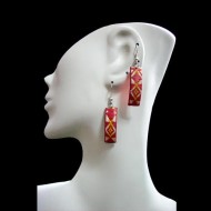 12 Pretty  Handmade Cane Arrow Earrings Colorful Classic Design