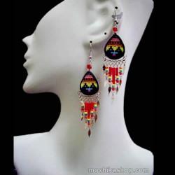 06 Pretty Peruvian Assorted Ceramic Earrings Varied Inca Images