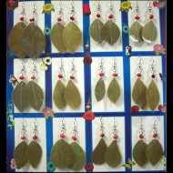 06 Pretty Peruvian Coca Leaves Earrings handmade Coca Plant