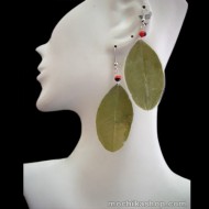 06 Pretty Peruvian Andean Leaves Earrings handmade Inca Plant