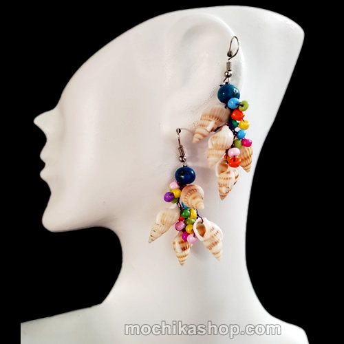 12 Beautiful Seashell Earrings, Assorted Design 