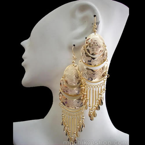 100 Pretty Gold Plated Earrings ,Nazca Images