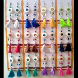 12 Wholesale Peruvian Bone Earrings Teardrop Design