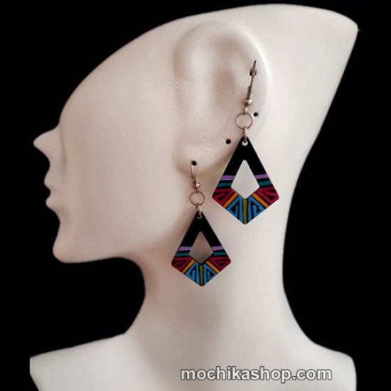 12 Pretty Wholesale Wood Earrings Assorted Colorful Images