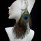 06 Pretty Peruvian Earrings Handmade Peacock Feathers
