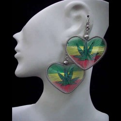 24 Wholesale Peruvian Teardrop Thread Earrings Heart Design