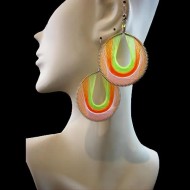 Lot 12 Peru Wholesale Hole Teardrop Thread Earrings Round Design