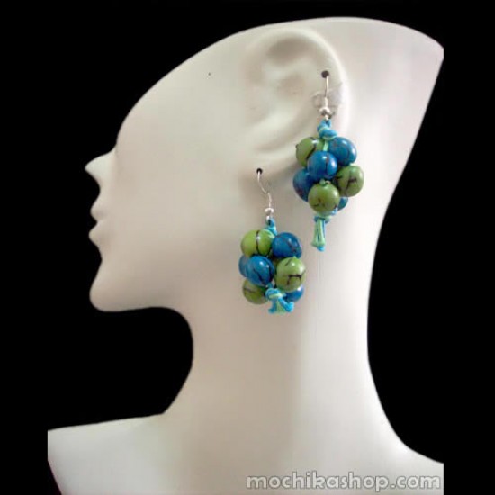 06 Beautiful Peruvian Earrings Handmade Acai Bunch Design