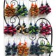 24 Peruvian Wholesale Multicolor Olive Seeds Earrings