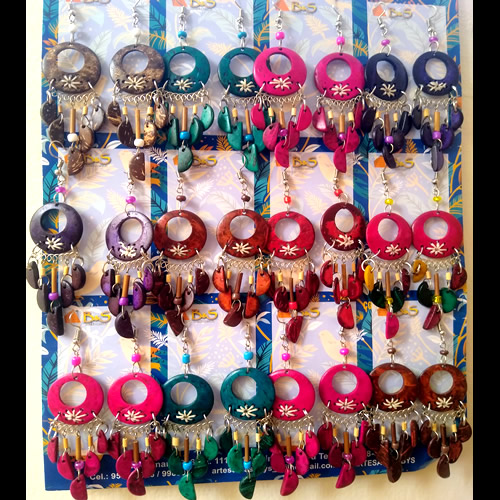 12 Wholesale Coconut Shell Earrings Rings Design