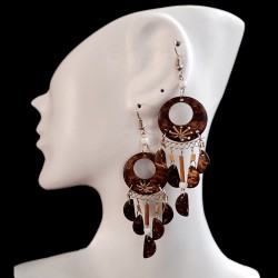 12 Wholesale Coconut Shell Earrings Rings Design