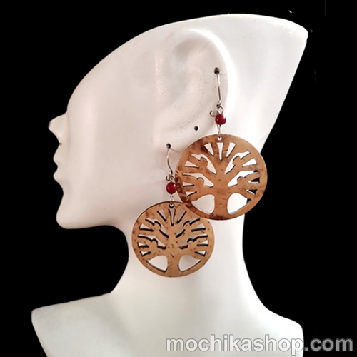 06 Nice Peruvian Coconut Earrings Frosty Design