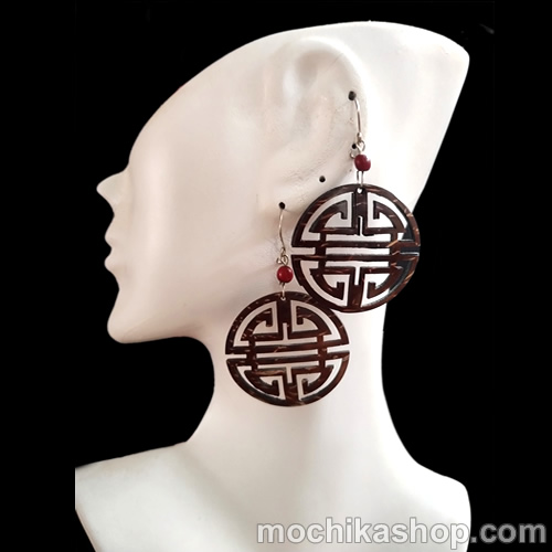 12 Pretty Peruvian Coconut Earrings Assorted Frosty Design