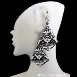 06 Peruvian Beautiful Coconut Earrings Inca Images Design