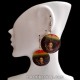 24 Wholesale Peruvian Pretty Rasta Reggae Coconut Shell Earrings