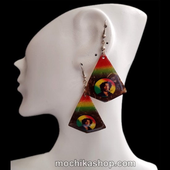 24 Wholesale Peruvian Pretty Rasta Reggae Coconut Shell Earrings