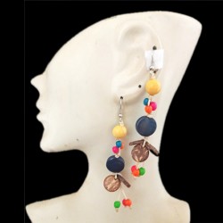 06  Beautiful Coconut Earrings Tagua Button Design
