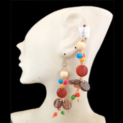 06  Beautiful Coconut Earrings Tagua Button Design