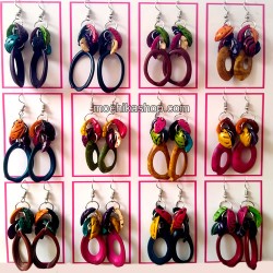 12 Wholesale Nice Colorful Peach Earrings, Ring Design