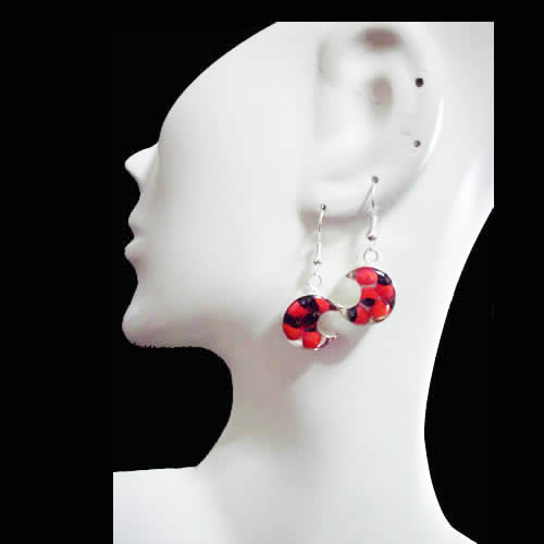12 Beautiful Huayruro Earrings Wrapped in Resin