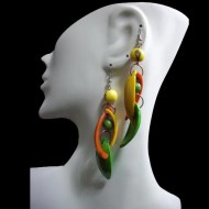 06 Beautiful Palmito Seeds Earrings Mixed Color Design