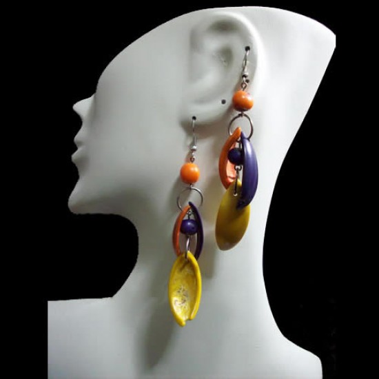 Lot 24 Pretty Wholesale Palmito Seeds Earrings Mixed Color