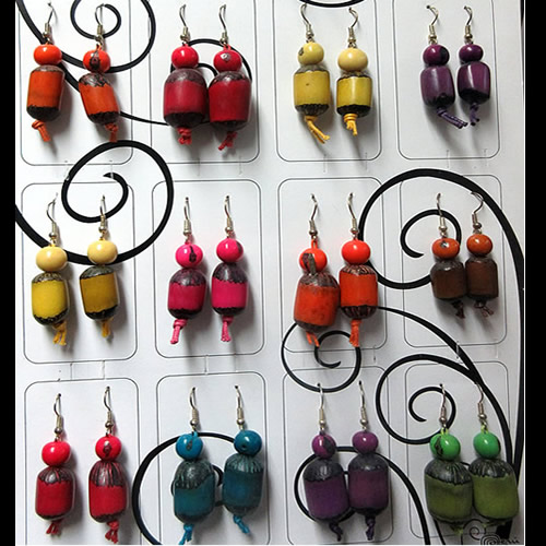 06 Beautiful Peruvian Wholesale Pona Seeds Earrings Whole Colour