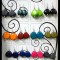 12 Peruvian Wholesale Tagua Heart Earrings Assorted Colors