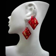 12 Peruvian Wholesale Resined Tagua Crust Earrings Colorful