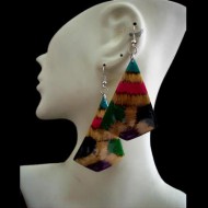06 Peruvian Pretty Totumo Earrings Tribal Colorful Boho Images