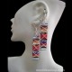24 Peru Cusco Blanket Inca Textile Earrings Rectangular Shape