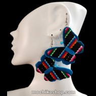 06 Beautiful Cusco Blanket Earrings - Butterfly Design