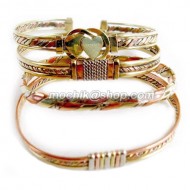 12 Pervian Wholesale Handmade Three Metals Bracelets