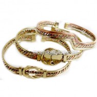 12 Pervian Wholesale Handmade Three Metals Bracelets
