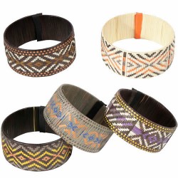 12 Nice Wholesale Multicolor Cane Arrow Cuff Bracelets
