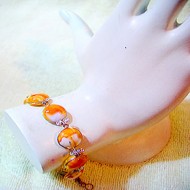 06 Beautiful Peruvian Murano Glass Bracelets, Assorted Beads Design