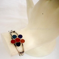12 Wholesale Alpaca Silver Bracelets Handmade Peruvian Stone
