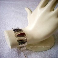 12 Wholesale Alpaca Silver Bracelets handmade of Semi Precious Stone